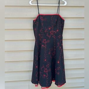 Taboo VTG embroidered dress size L Whimsigoth HOCO y2K sequined fairycore